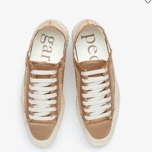 Pedro Garcia Tan Suede Low Top Lace Up Sneakers NWOB Size EU 39.5